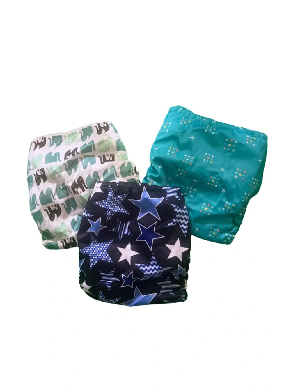 🐨 Mama Koala Reusable Cloth Diaper Set in Blues & Greens Starter Bundle OS